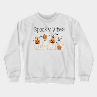 Halloween Ghost Dog Funny Crewneck Sweatshirt